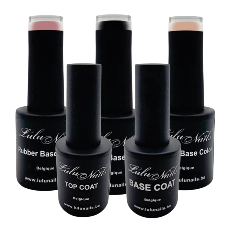 LuluNails Kit Base + Top Coat + Rubber Base Color –  Pour Ongles Parfaits