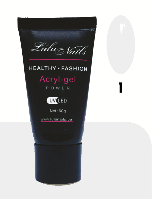 LuluNails Power Acrylgel 60g Nr1 Transparant