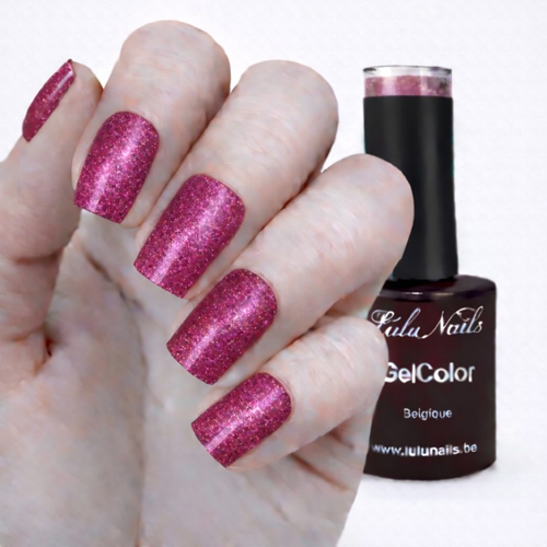 Semi Permanent Nail Polish Bordeaux Shimmer 10ml UV LED - Gel Color HEMA and TPO Free LuluNails 215