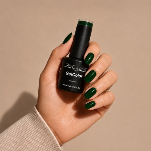Semi-Permanent Nail Polish Pine Green 10ml UV LED - Gel Color HEMA and TPO free LuluNails (Ref 201)