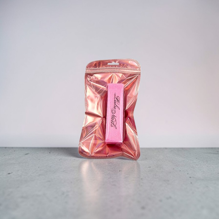 Buffer 4 zijden Korrel 100 Roze LuluNails | Bloc Buffer Manucure Professionnel