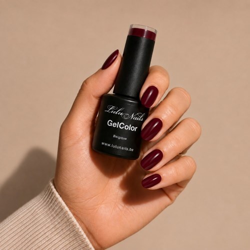 Semi-Permanent Nail Polish Red Bordeaux 10ml UV LED - Gel Color HEMA and TPO free LuluNails (Ref ...